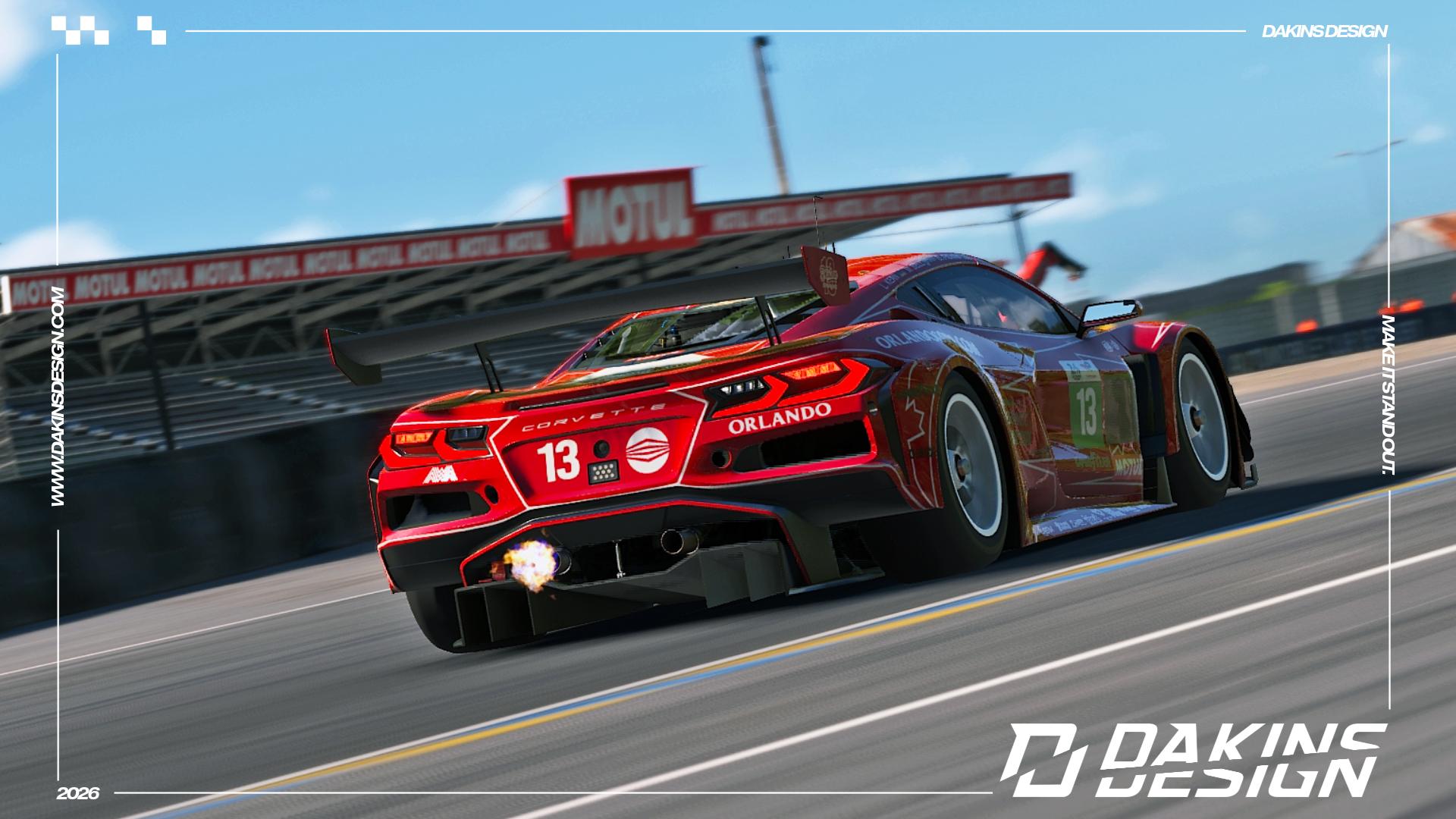 Preview of OFFICIAL 2026 13 Autosport (AWA) x Orlando Corp. Corvette Z06 GT3.R 24H of Le Mans by Jason Dakins
