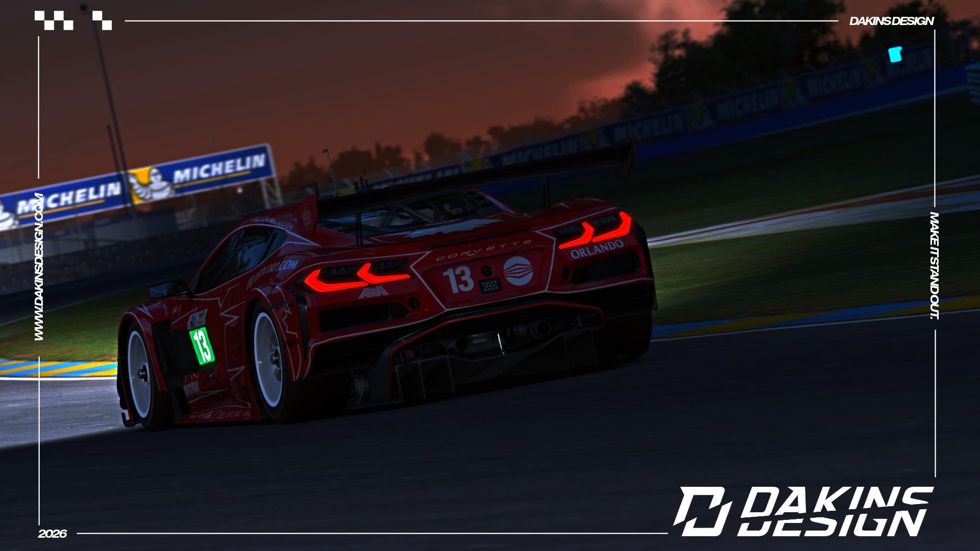 Preview of OFFICIAL 2026 13 Autosport (AWA) x Orlando Corp. Corvette Z06 GT3.R 24H of Le Mans by Jason Dakins