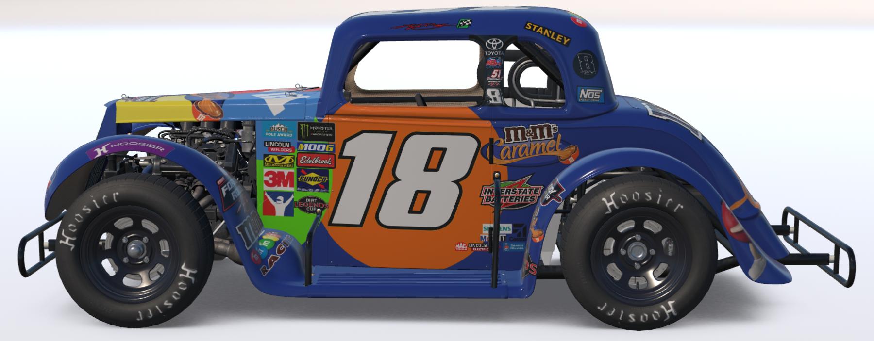 Preview of Kyle Busch Caramel M&Ms Dirt Legend (Win Sticker) (Custom Number) by Logan Martini