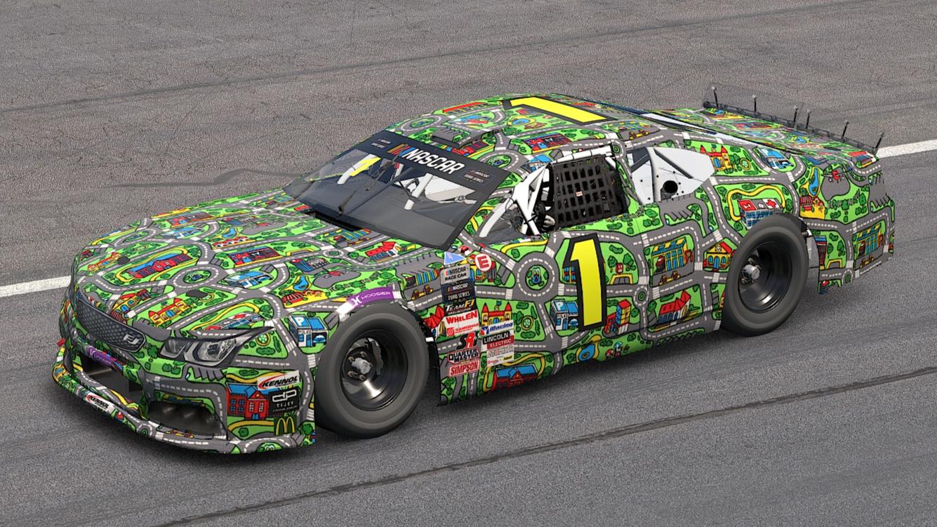 Preview of Car City Rug - Euro NASCAR by Carson Rowland