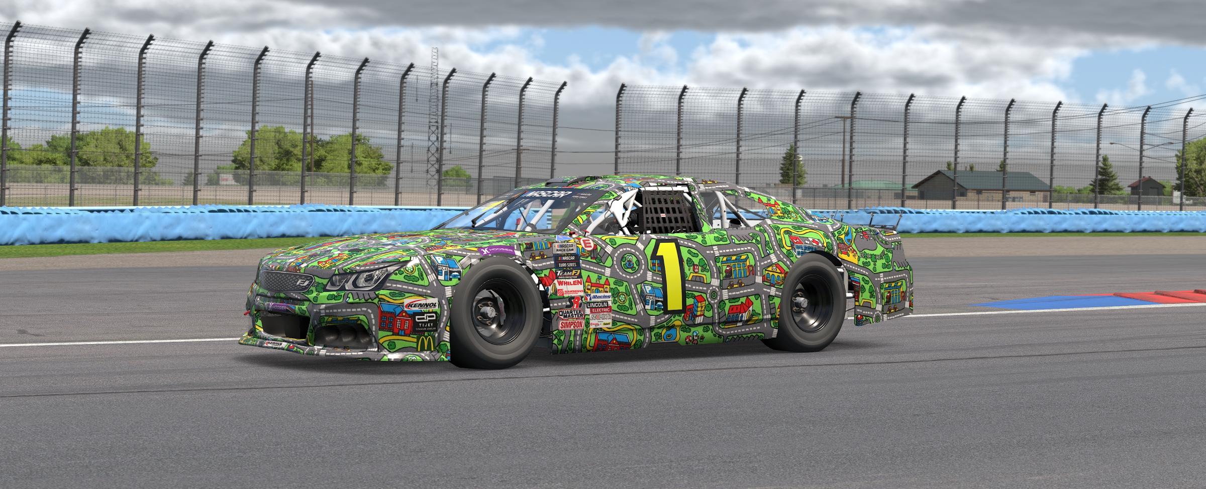 Preview of Car City Rug - Euro NASCAR by Carson Rowland