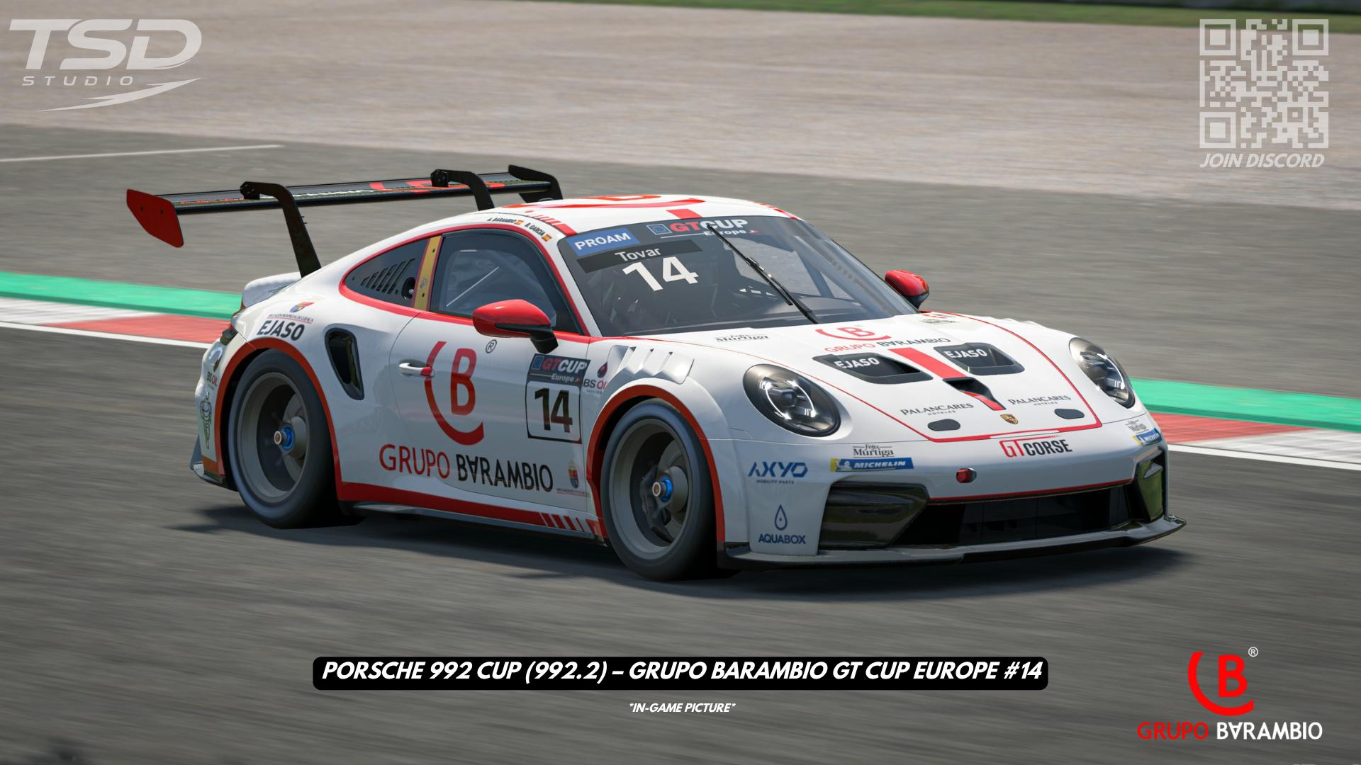 Preview of Porsche 992 Cup (992.2) – Grupo Barambio GT Cup Europe #14 by Andres T.