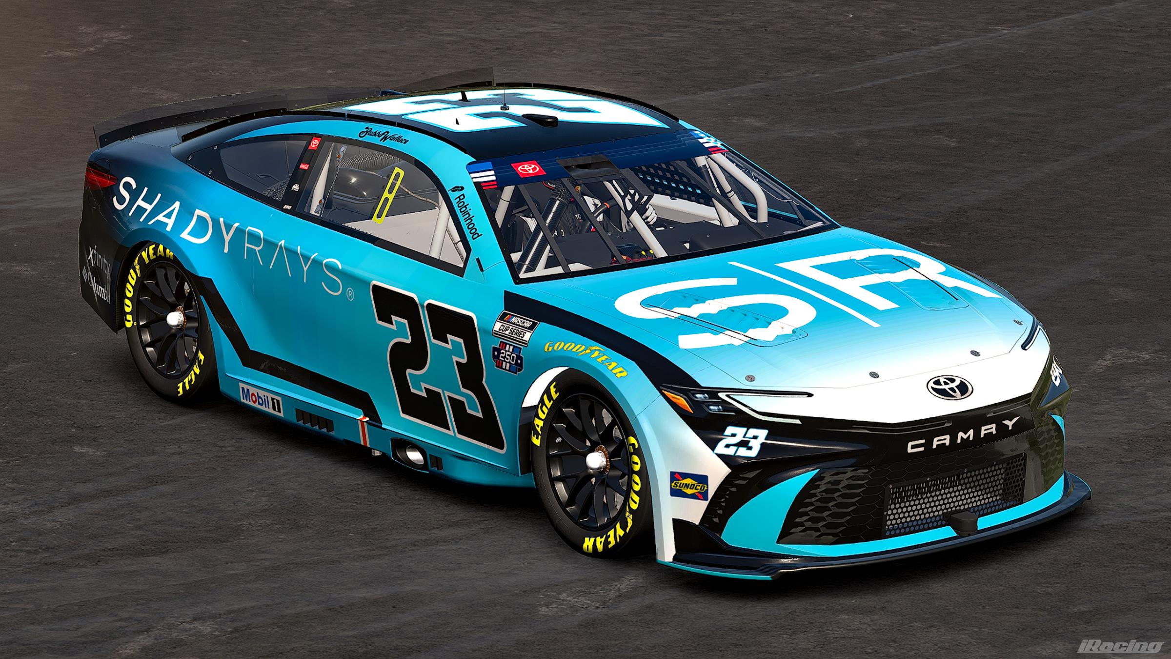 Preview of 2026 Bubba Wallace #23 Shady Rays Camry (No Number) by Jonathan Palmieri