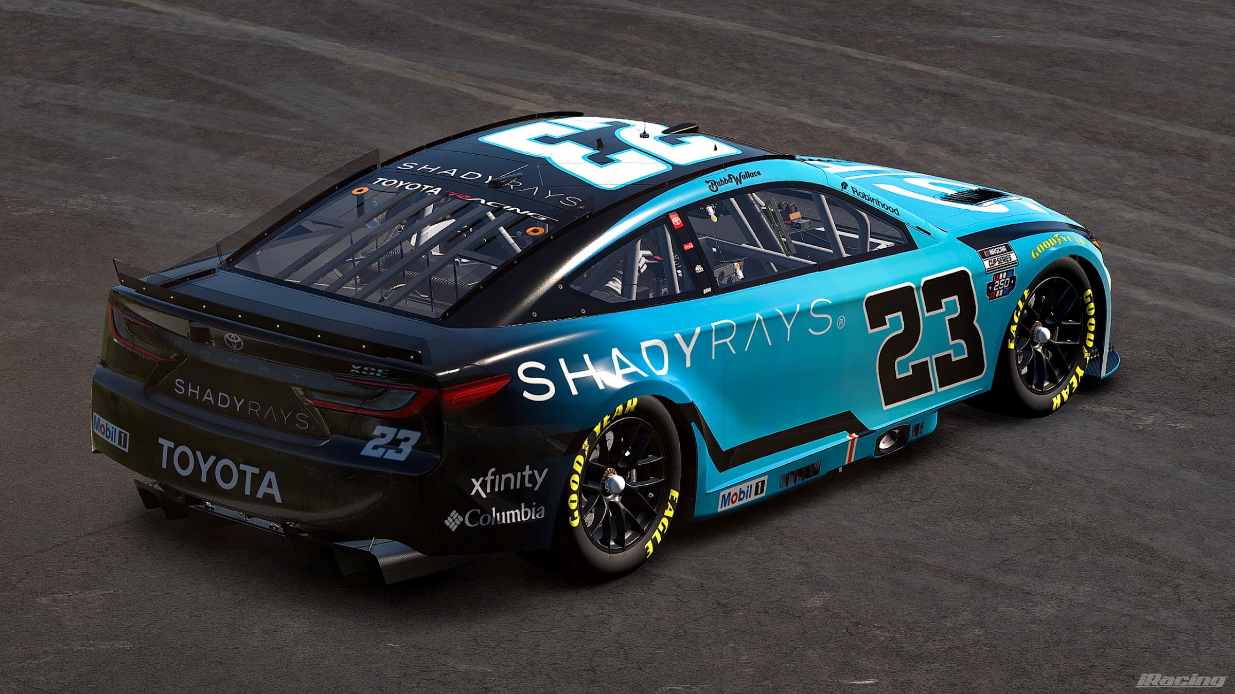 Preview of 2026 Bubba Wallace #23 Shady Rays Camry (No Number) by Jonathan Palmieri