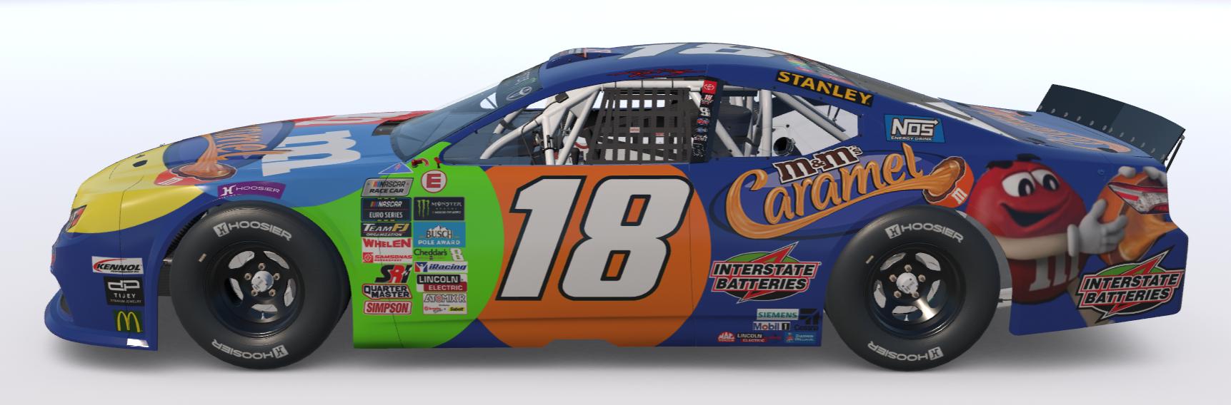 Preview of Kyle Busch Caramel M&Ms Euro NASCAR (Custom Number 18) by Logan Martini