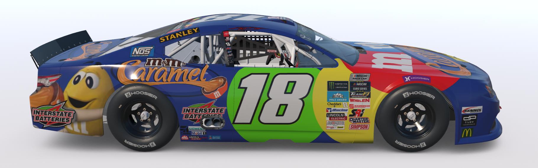 Preview of Kyle Busch Caramel M&Ms Euro NASCAR (Custom Number 18) by Logan Martini