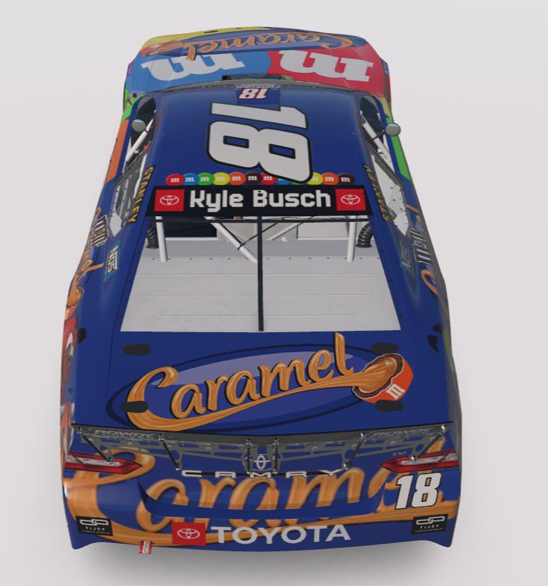 Preview of Kyle Busch Caramel M&Ms Euro NASCAR (Custom Number 18) by Logan Martini