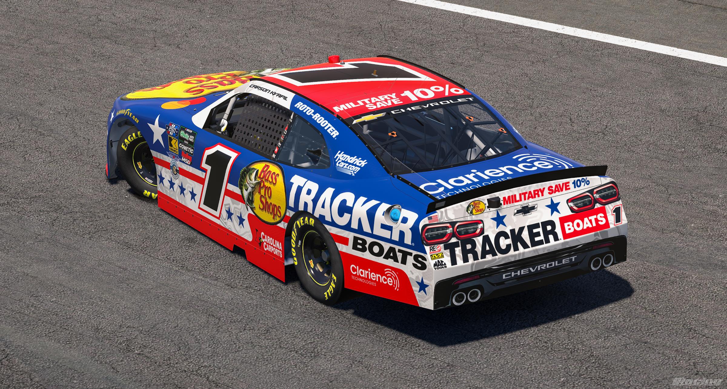 Preview of 2026 Carson Kvapil Bass Pro Shops Patriotic Chevrolet (No #s) by Ryan A Williams