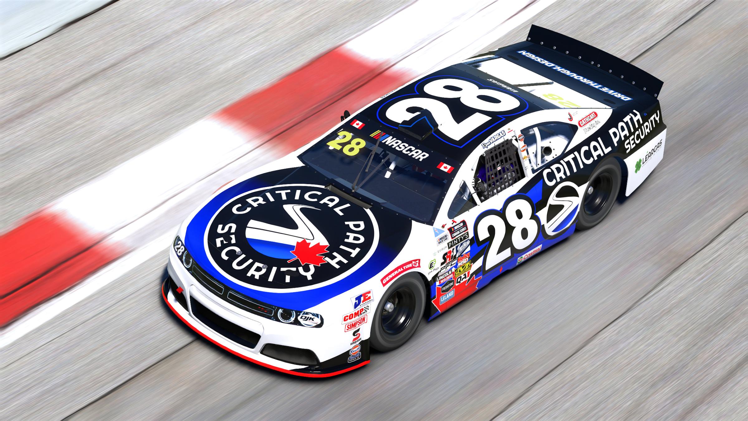 Preview of 2025 Ryan Vargas #28 Critical Path Security NASCAR Canada Dodge Challenger by Davin Cornelius