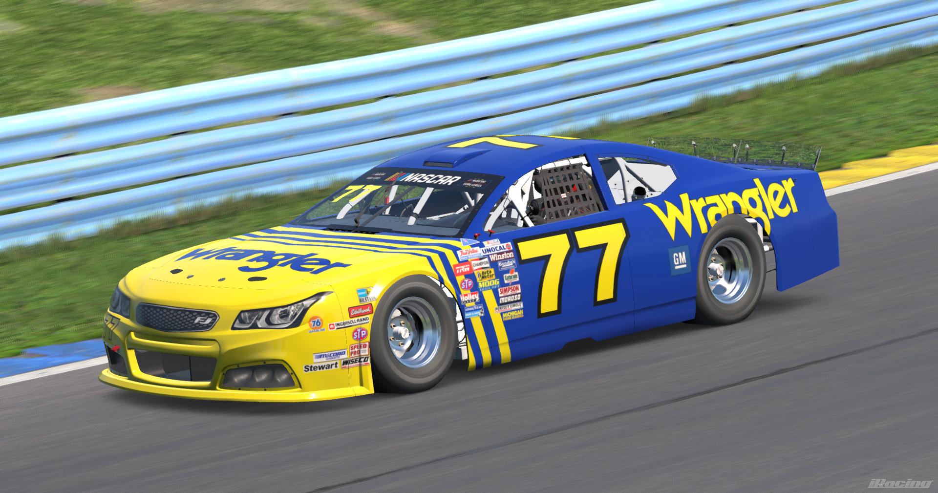 Preview of Dale Earnhardt 1981 Wrangler Stripes Sim Stamp by Kyle Carpenter