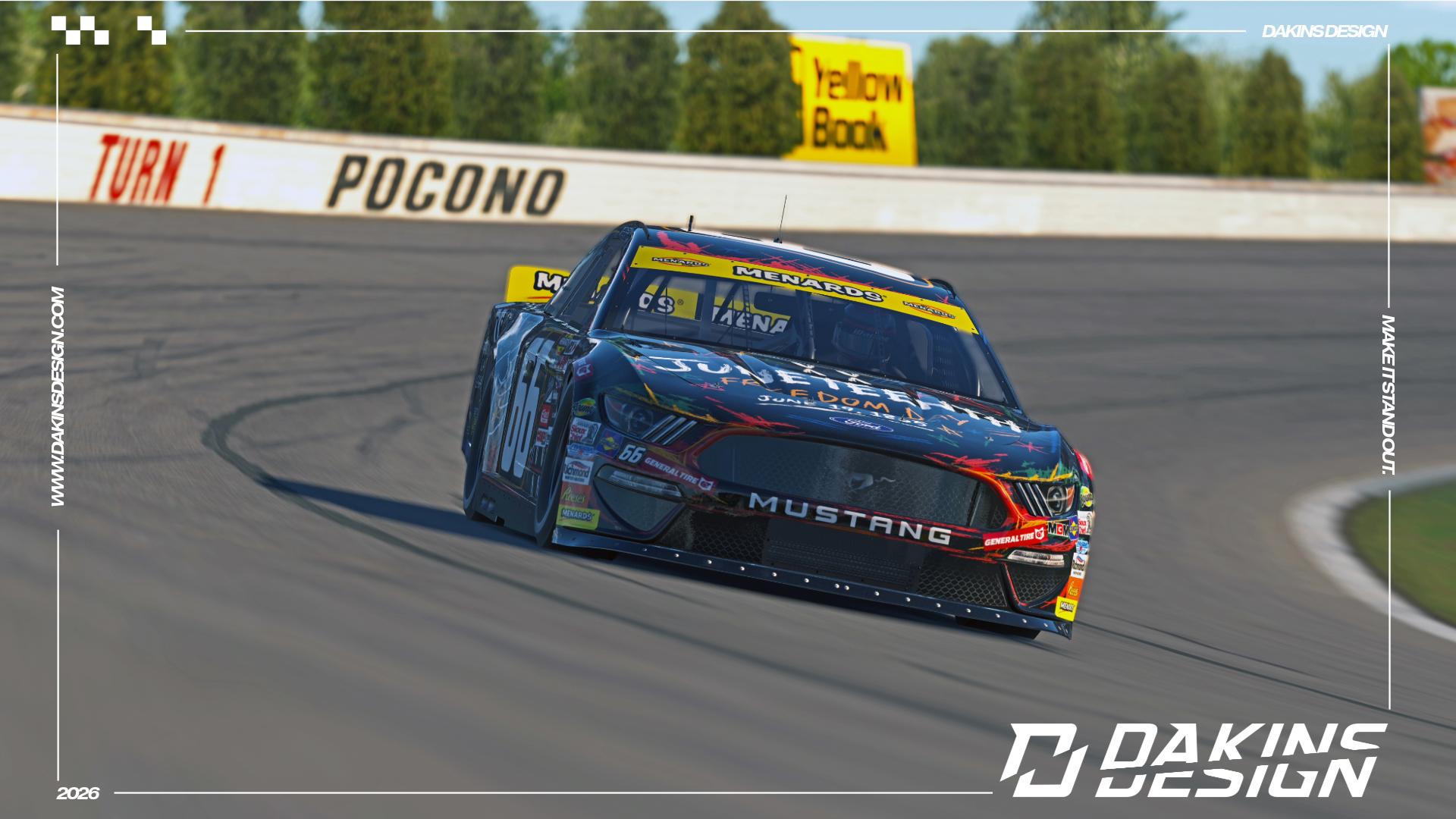Preview of OFFICIAL #66 Foxxtecca Juneteenth x MBM Motorsports Dystany Spurlock ARCA Menards Ford Mustang by Jason Dakins