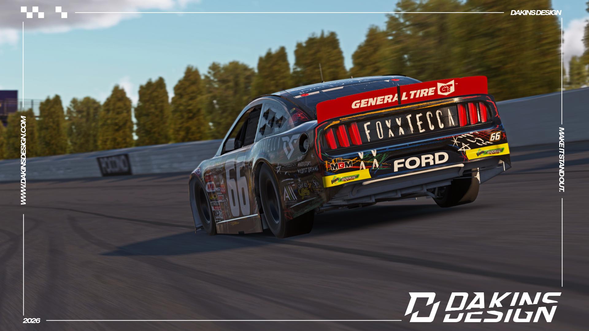 Preview of OFFICIAL SIM-STAMPED #66 Foxxtecca Juneteenth x MBM Motorsports Dystany Spurlock ARCA Menards Ford Mustang by Jason Dakins