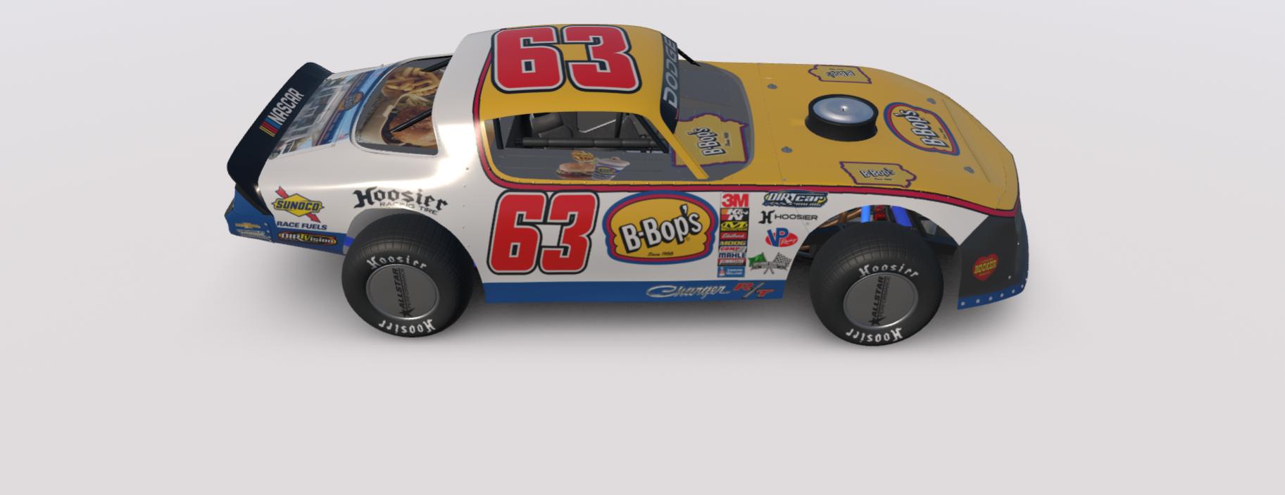Preview of Fictional 1969 Dodge Charger B-Bops Burger Drive-Thru (Iowa) Dirt Street Stock by Dave Whitney