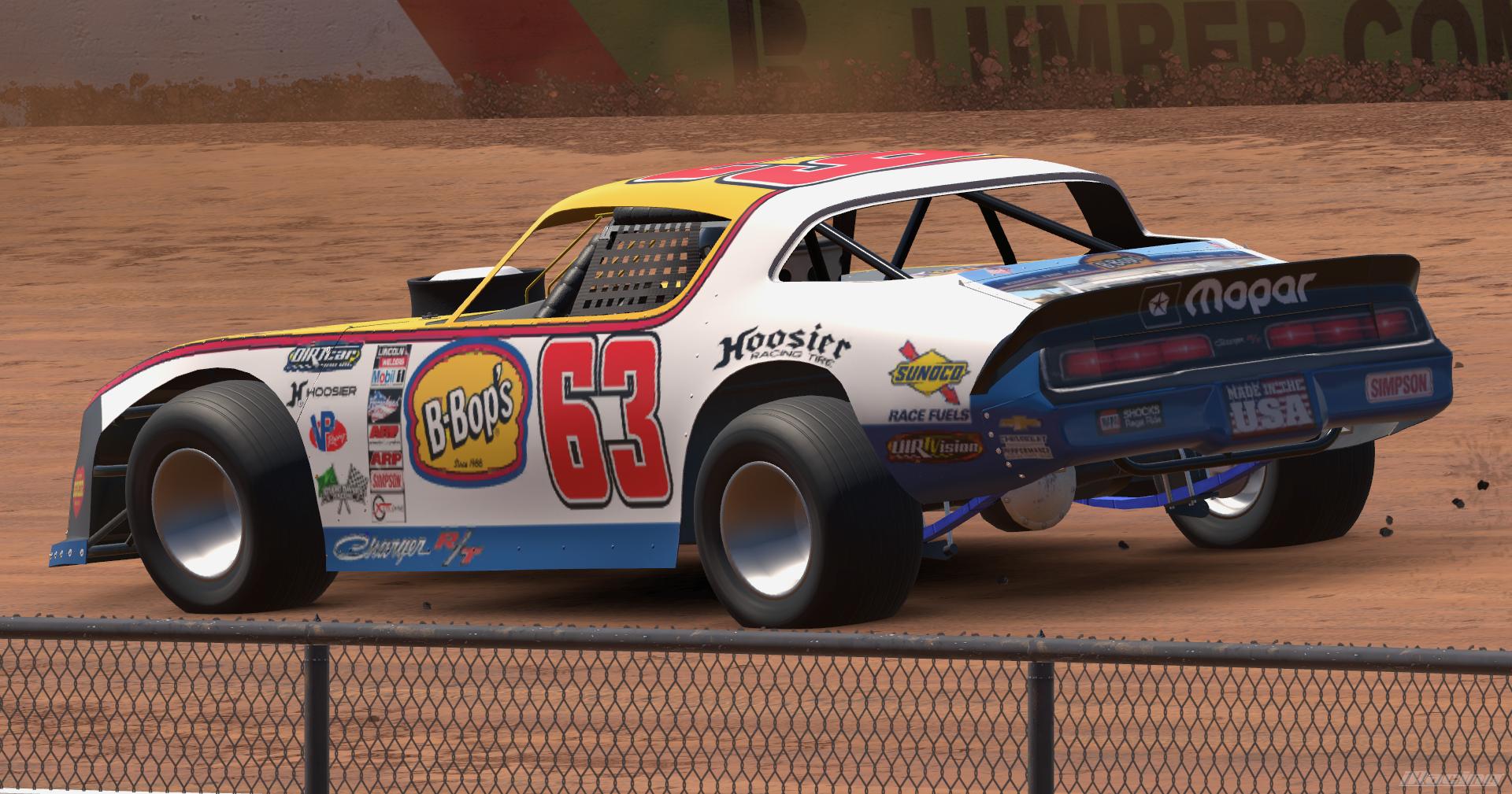 Preview of Fictional 1969 Dodge Charger B-Bops Burger Drive-Thru (Iowa) Dirt Street Stock by Dave Whitney