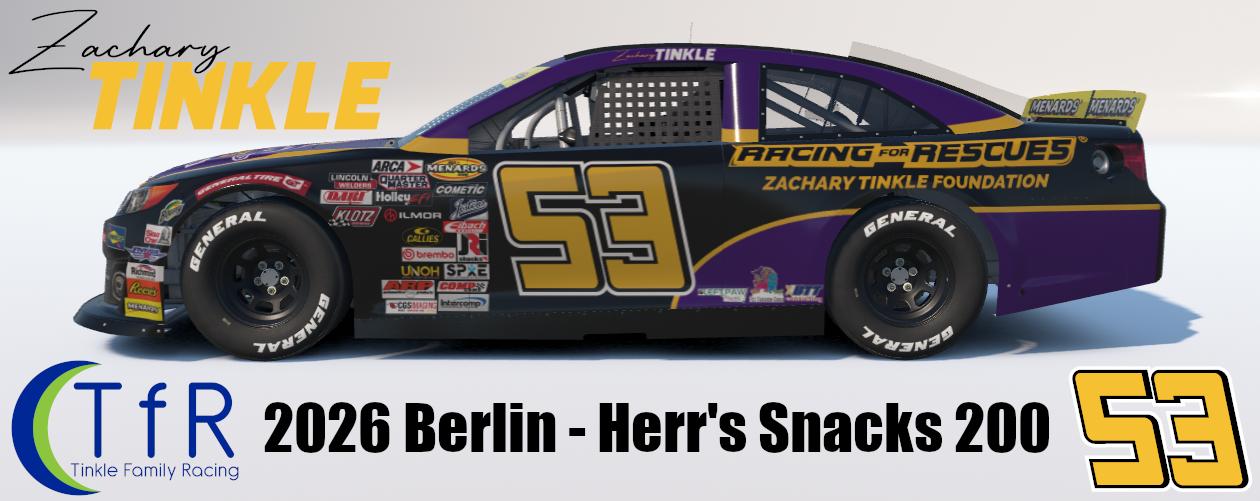 Preview of 2026 Zachary Tinkle #53 Racing For Rescues / Zachary Tinkle Foundation by Zachary Tinkle