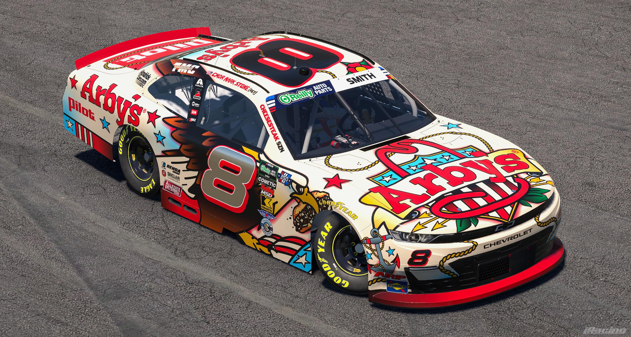 Preview of 2026 Sammy Smith Arbys Cheesesteak Tattoo Chevrolet (No #s) by Ryan A Williams