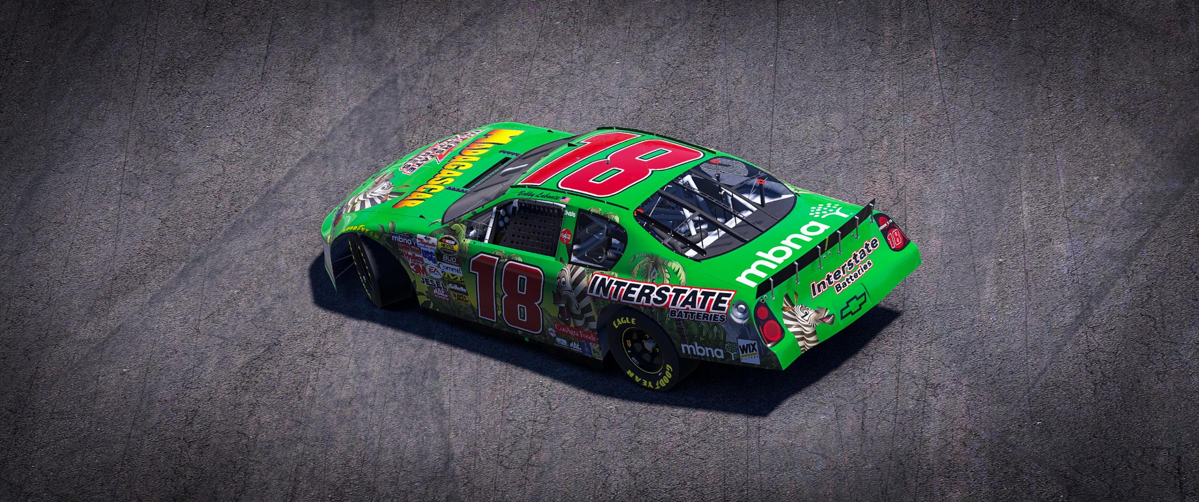 Preview of #18 Bobby Labonte 2005 Madagascar Interstate Batteries Monte Carlo Cust Num by Noah B.