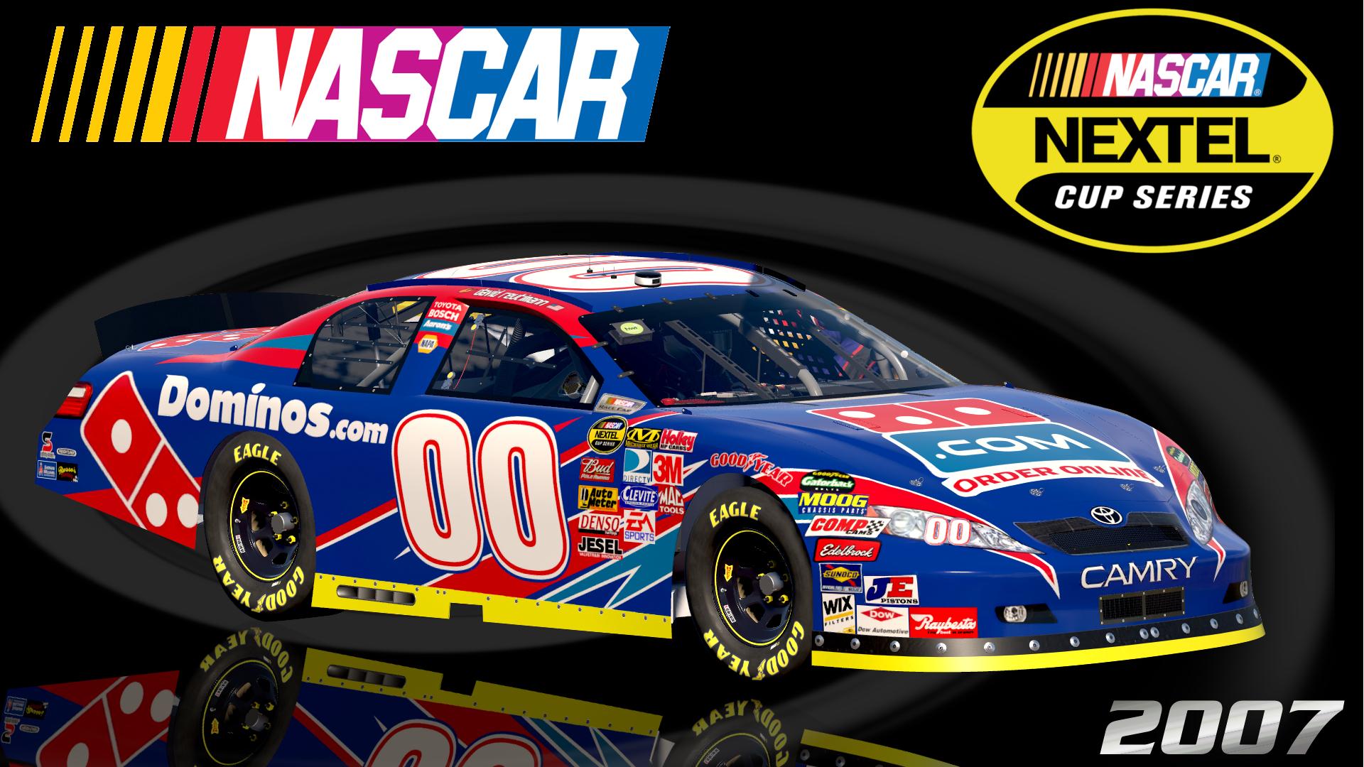 Preview of #00 David Reutimann 2007 Dominos dot com Toyota Camry Sim Stamped Number by Christian Budd