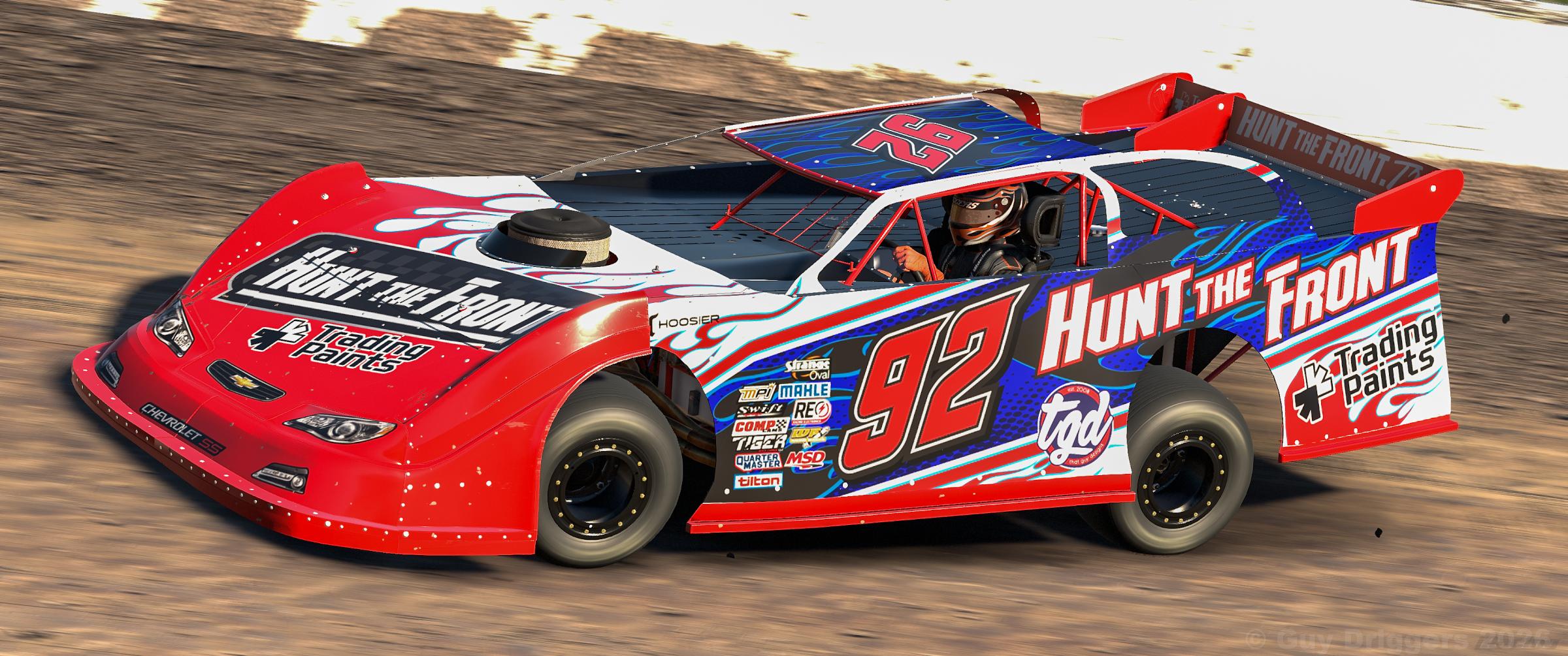 Preview of #92 Hunt The Front / Trading Paints Dirt Late Model by Guy Driggers