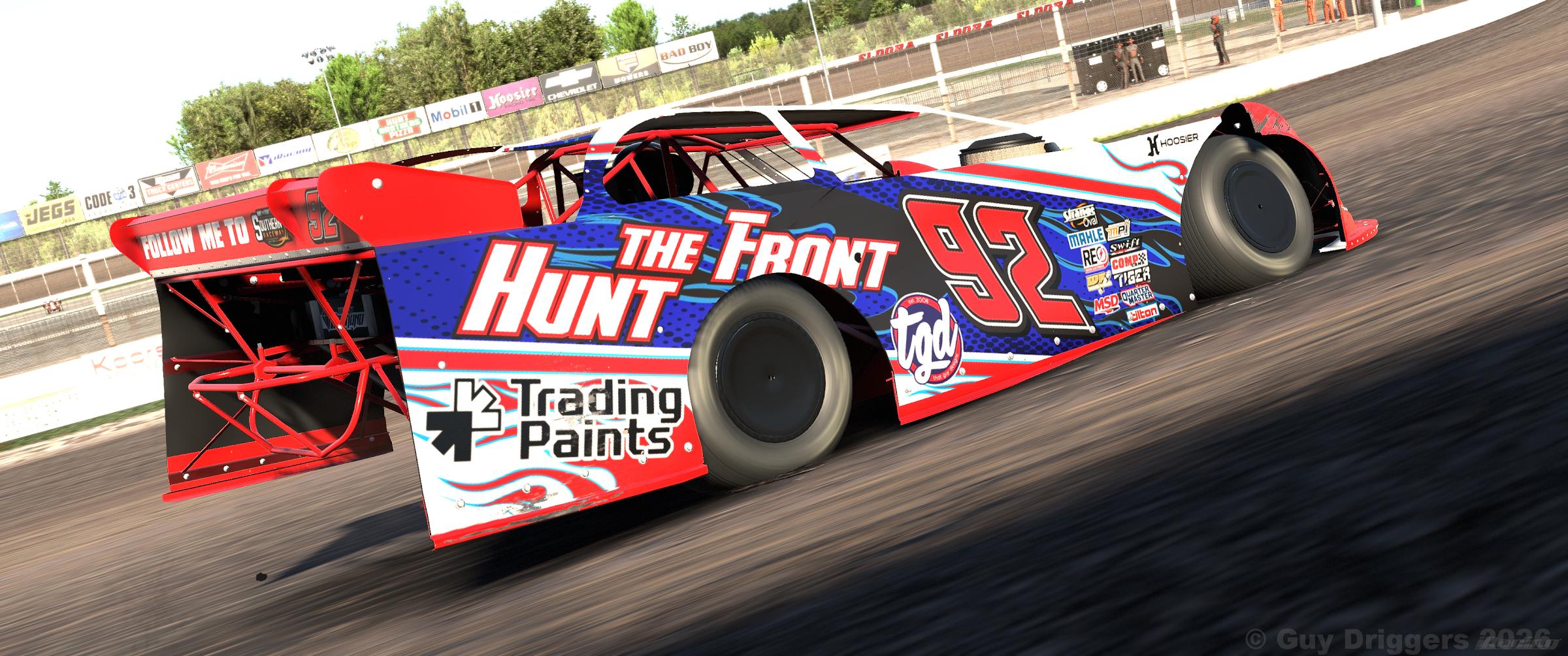 Preview of #92 Hunt The Front / Trading Paints Dirt Late Model by Guy Driggers