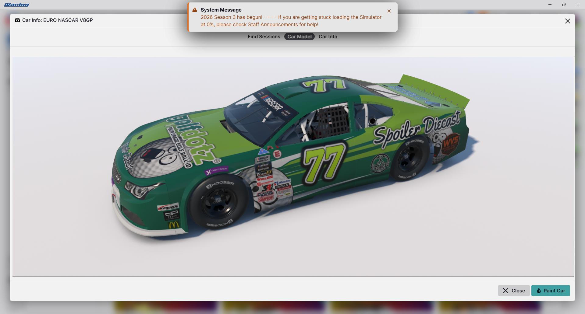 Preview of Golfdotz EURO Nascar by Jamie Dobbs