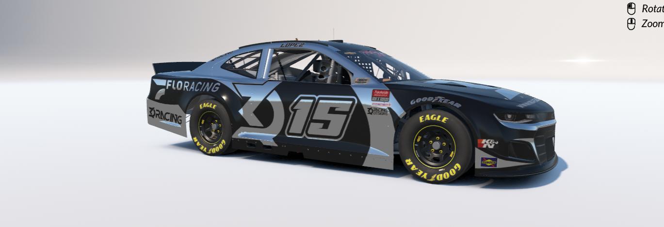 Preview of Brandon Lopez #15 KDR FloRacing Gen6 Chevrolet Camaro by Johnathan Smith3