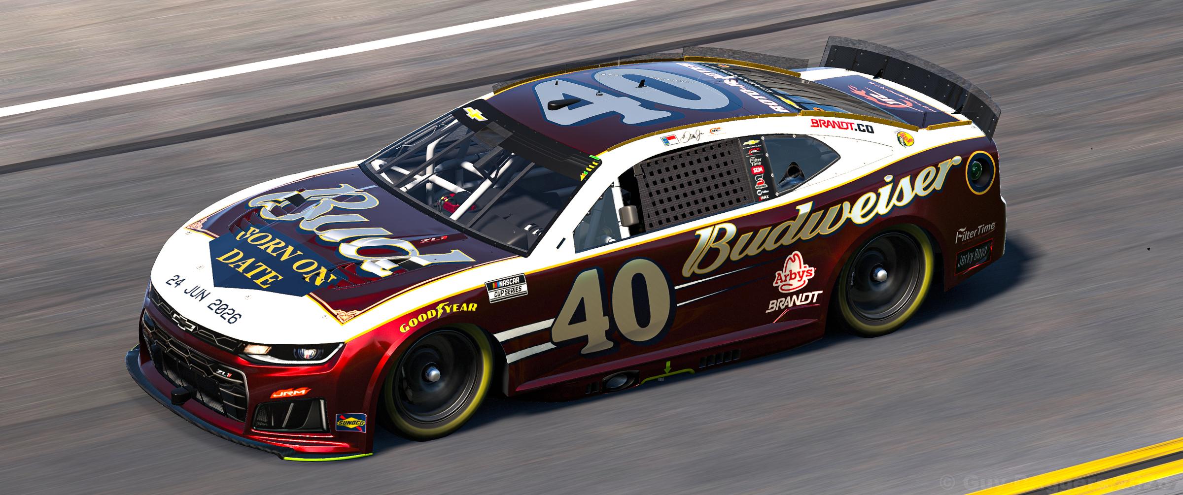 Preview of Fictional Dale Jr. #40 Budweiser Born On Date Camaro (2005 Version) by Guy Driggers