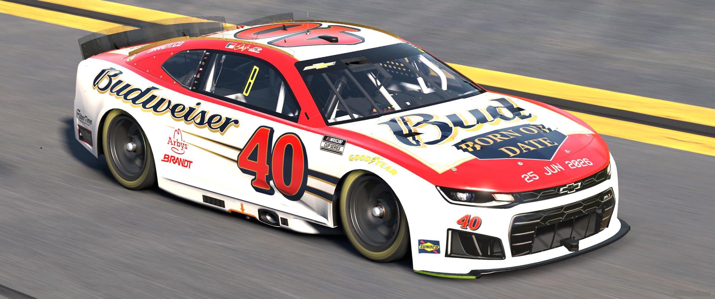 Preview of Fictional Dale Jr. #40 Budweiser Born On Date Camaro (2004 Version) by Guy Driggers