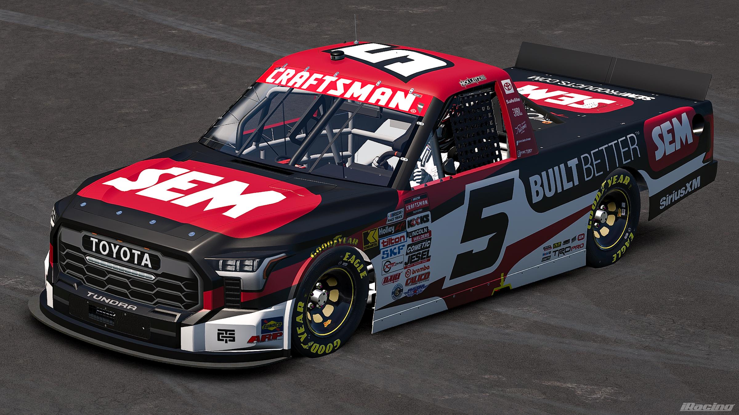 Preview of 2026 Nick Leitz #5 SEM Products Toyota Tundra (No Number) by Jonathan Palmieri