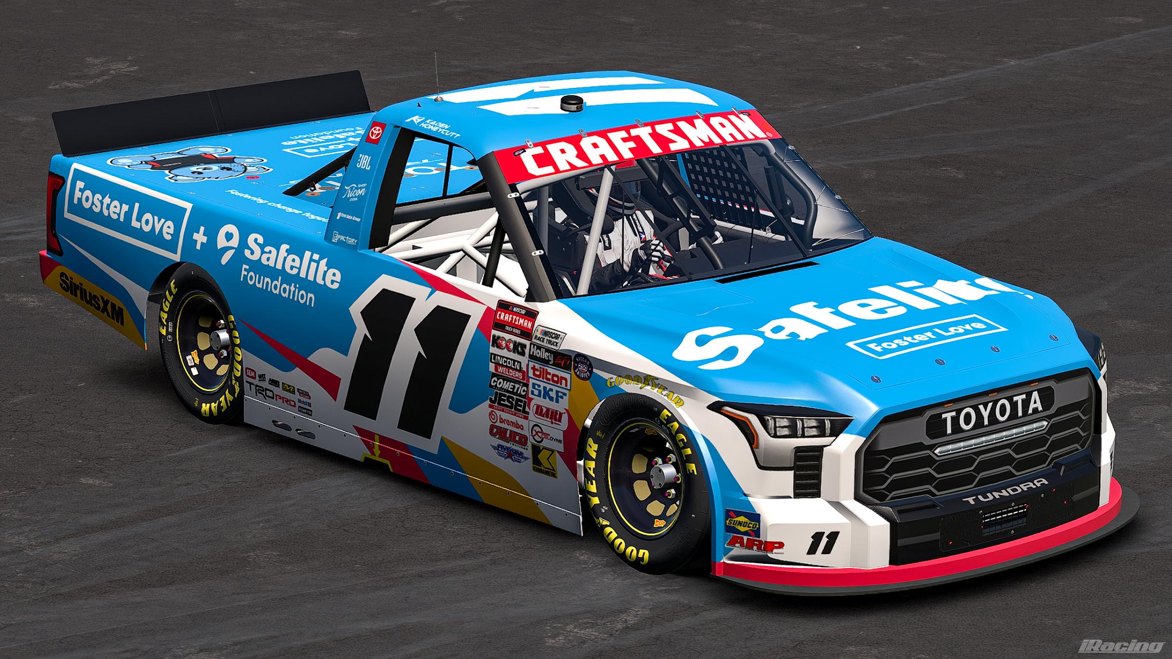 Preview of 2026 Kaden Honeycutt #11 Safelite Foster Love Toyota Tundra (Custom Number) by Jonathan Palmieri