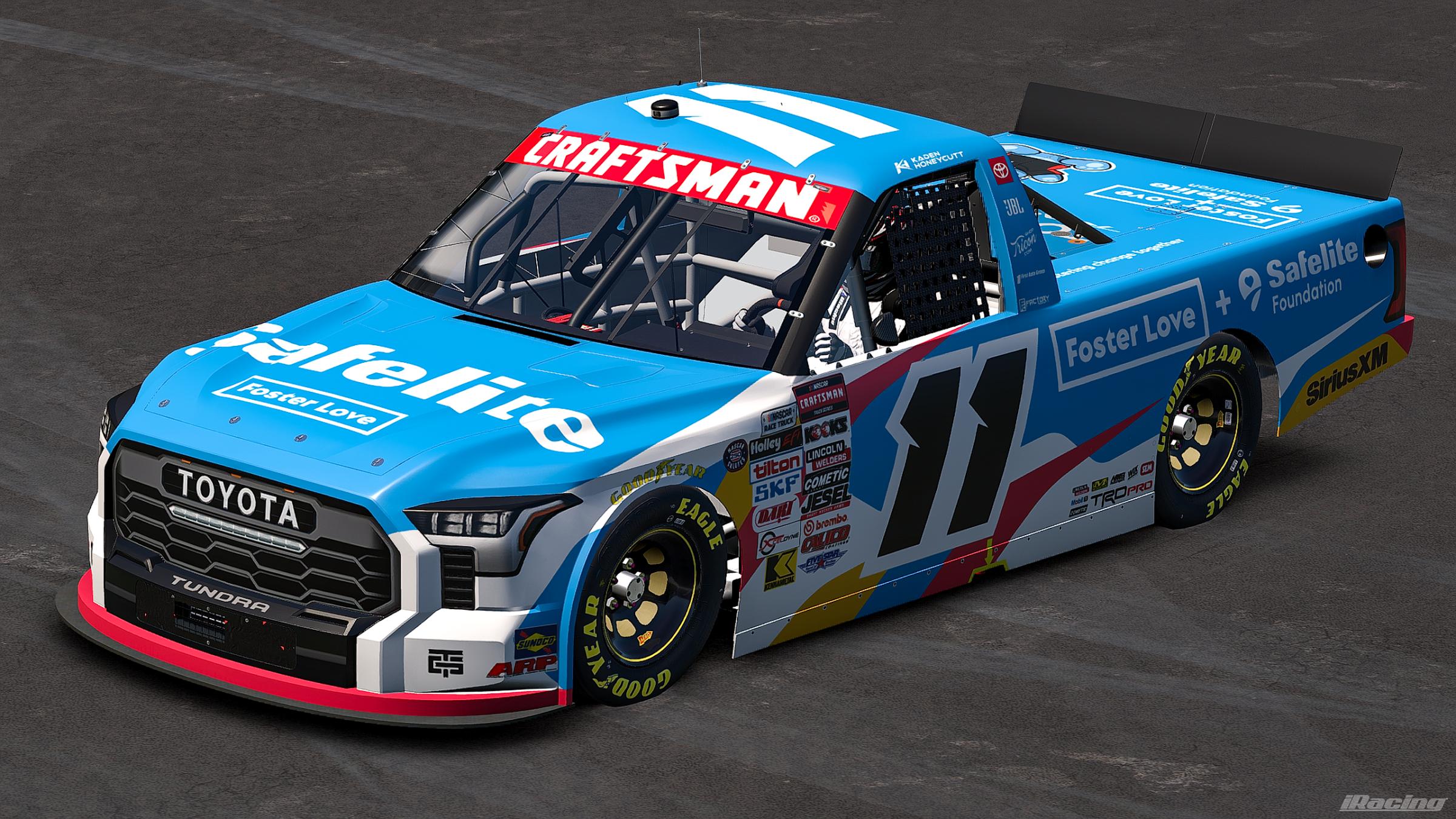 Preview of 2026 Kaden Honeycutt #11 Safelite Foster Love Toyota Tundra (No Number) by Jonathan Palmieri