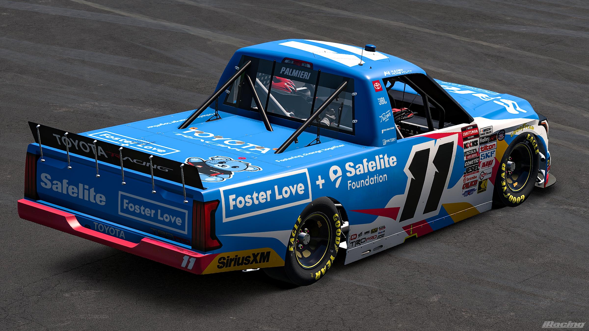 Preview of 2026 Kaden Honeycutt #11 Safelite Foster Love Toyota Tundra First Win RV (Custom Number) by Jonathan Palmieri