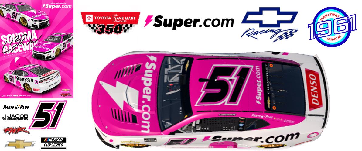 Preview of 2026 RWR # 51 Cody Ware / Super.com Chevrolet Camaro ZL1 at Sonoma Raceway.  by Micael Hagstrom