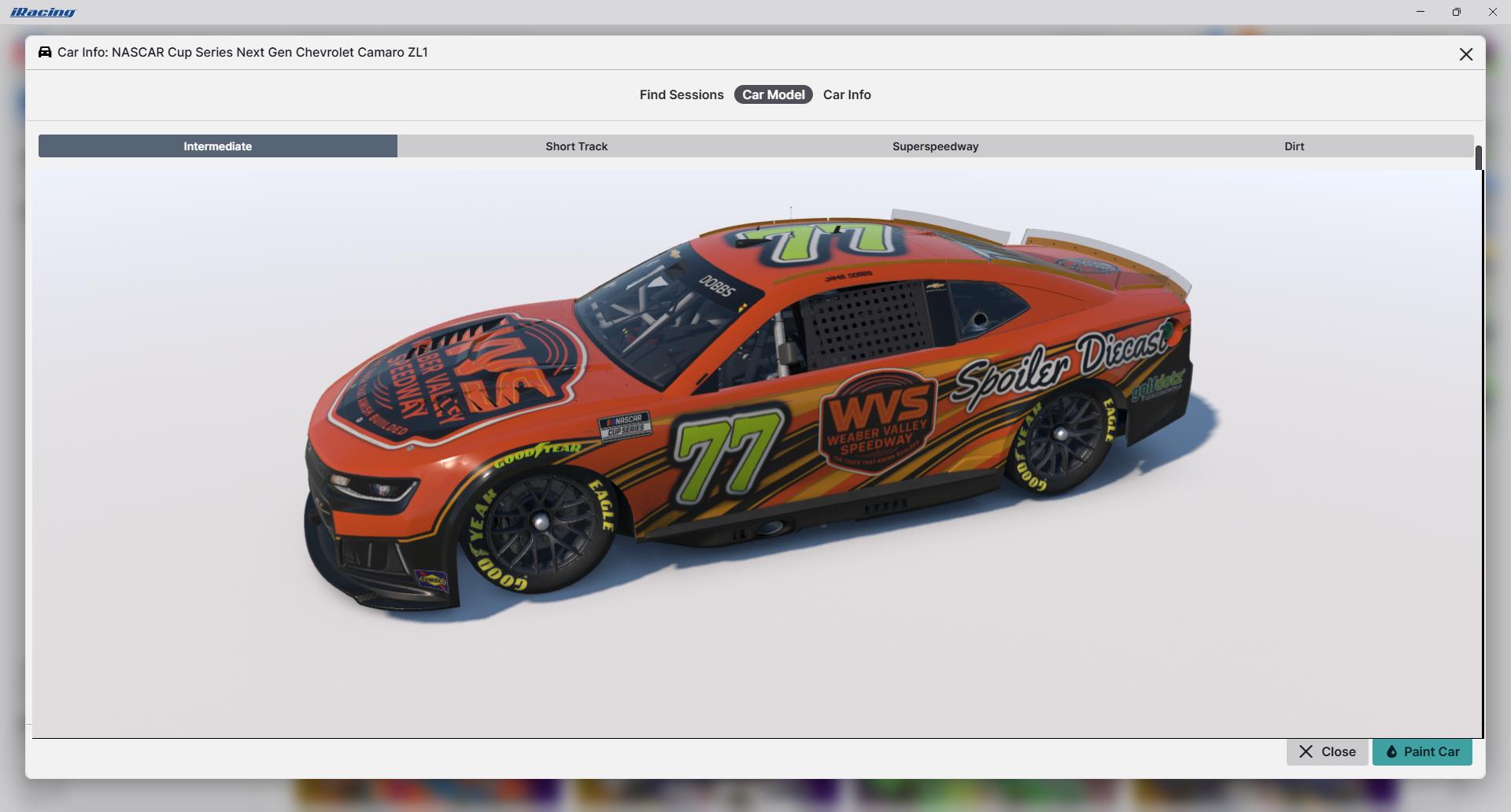 Preview of Weabers Valley Speedway NG Camaro by Jamie Dobbs