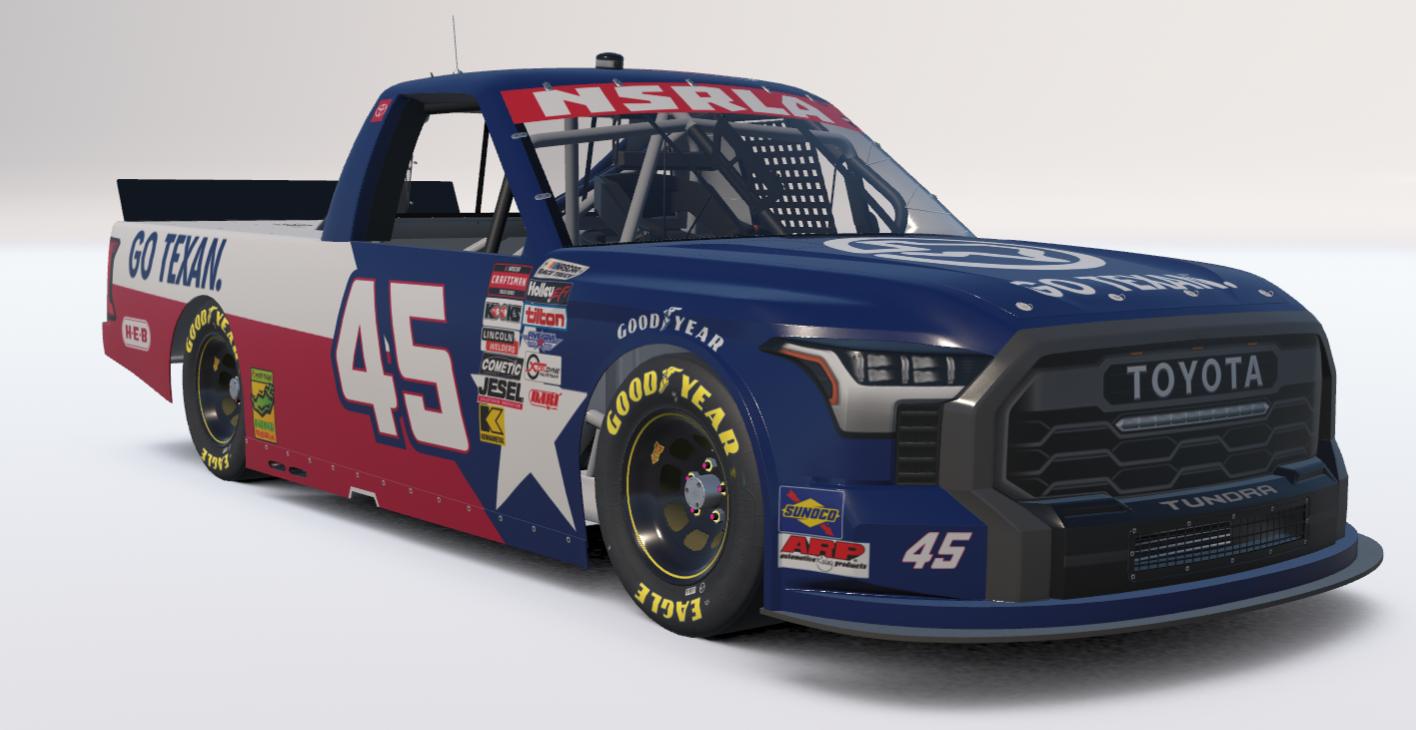 Preview of #45 Jordan Bridges - Go Texan Toyota TRD Pro by Mathew Montgomery