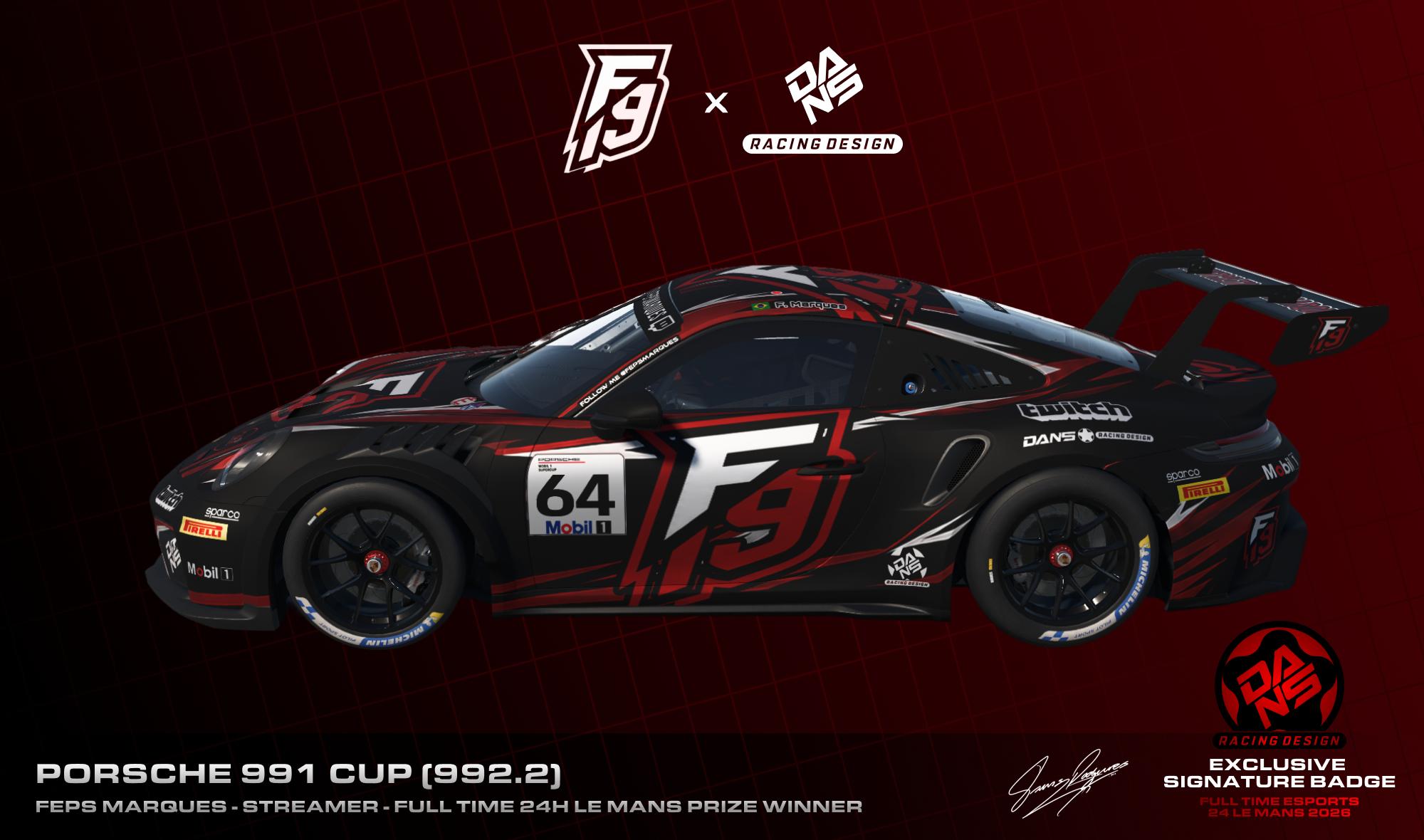 Preview of FEPS MARQUES #9 - Streamer - Porsche 911 Cup - FT Le Mans 2026 Prize Winner by Dans R.