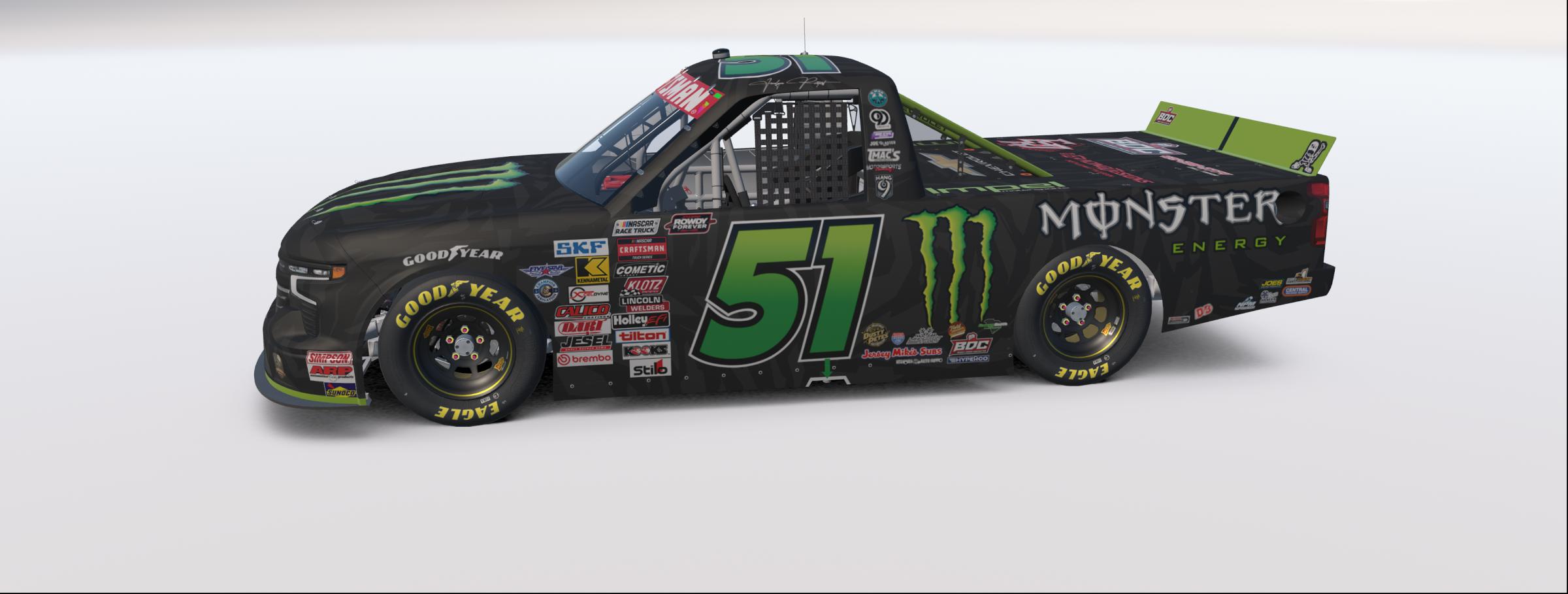 Preview of 2026 #51 Jordyn Propst Monster Energy Silverado W/ Spec Map by Rob Evans