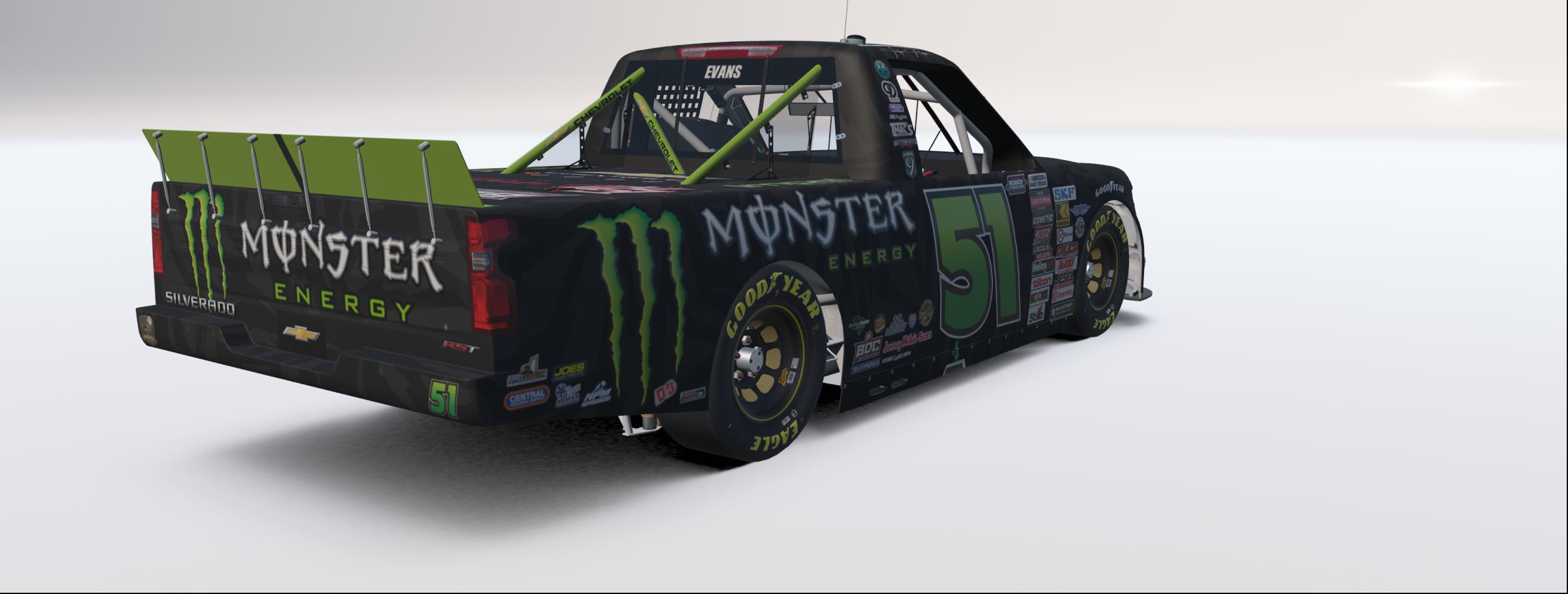 Preview of 2026 #51 Jordyn Propst Monster Energy Silverado W/ Spec Map by Rob Evans