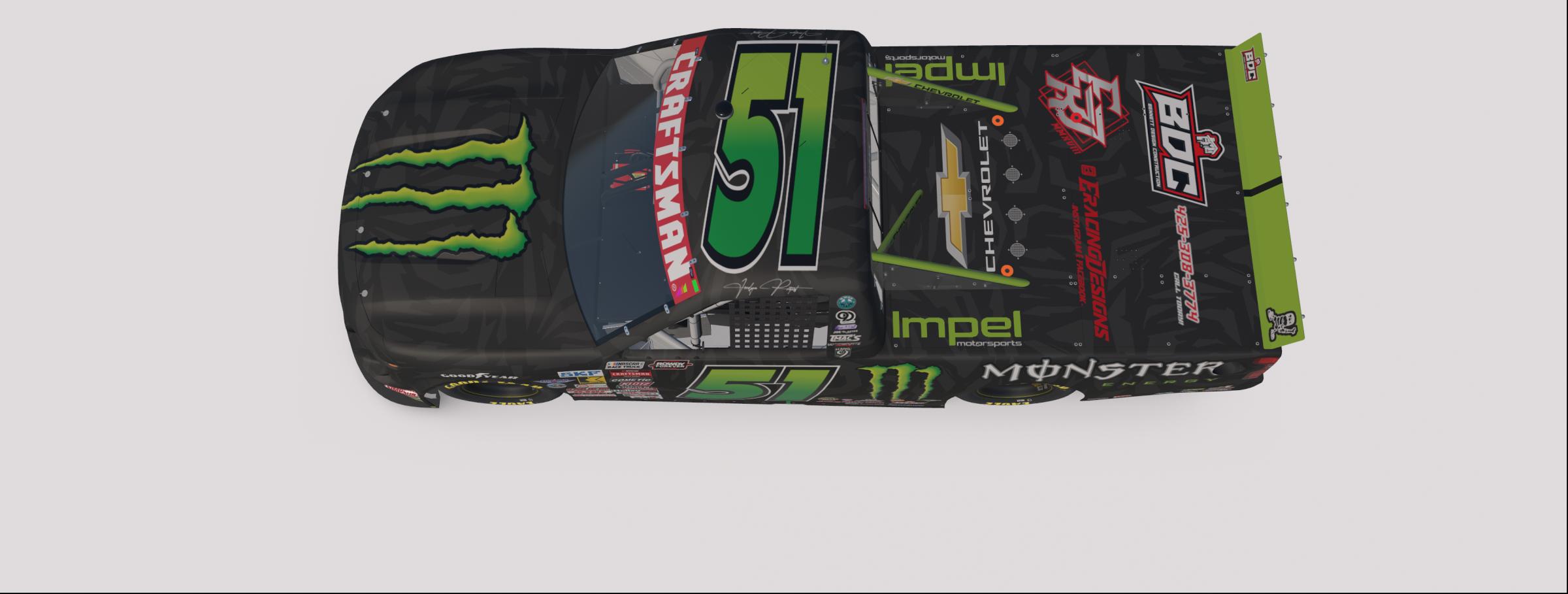 Preview of 2026 #51 Jordyn Propst Monster Energy Silverado W/ Spec Map by Rob Evans
