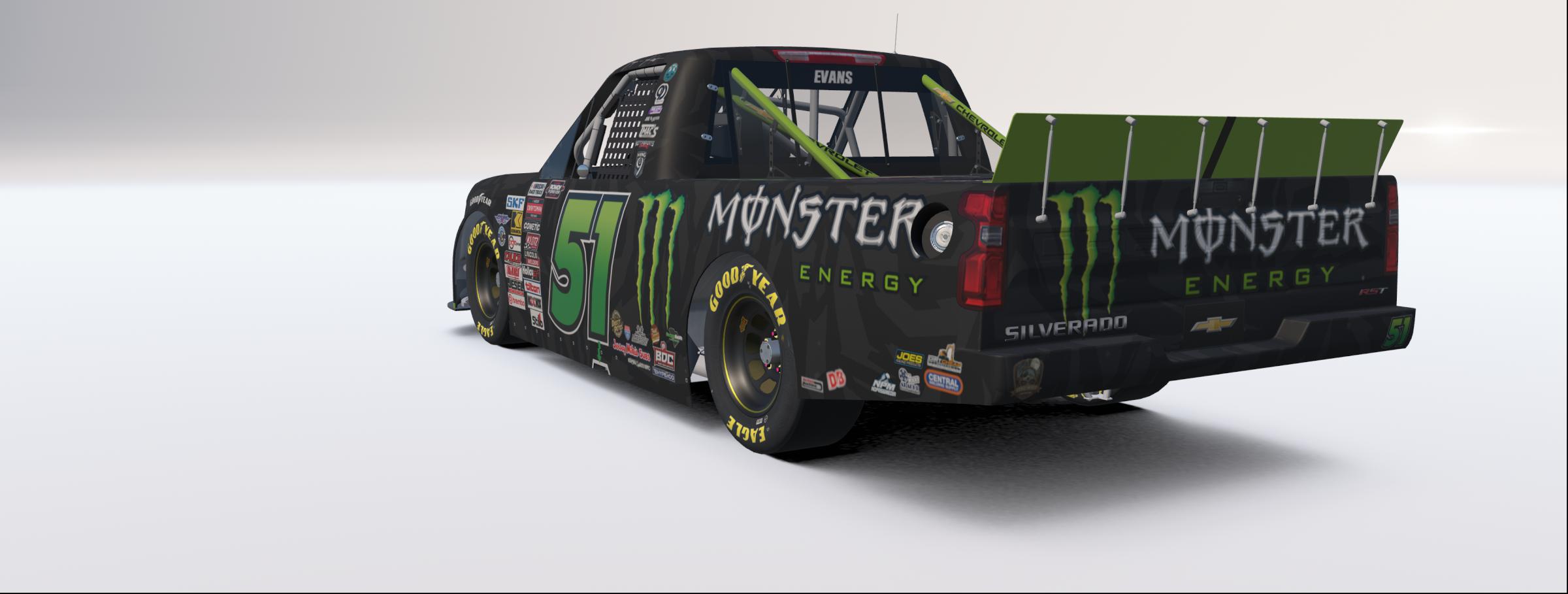 Preview of 2026 #51 Jordyn Propst Monster Energy Silverado W/ Spec Map by Rob Evans