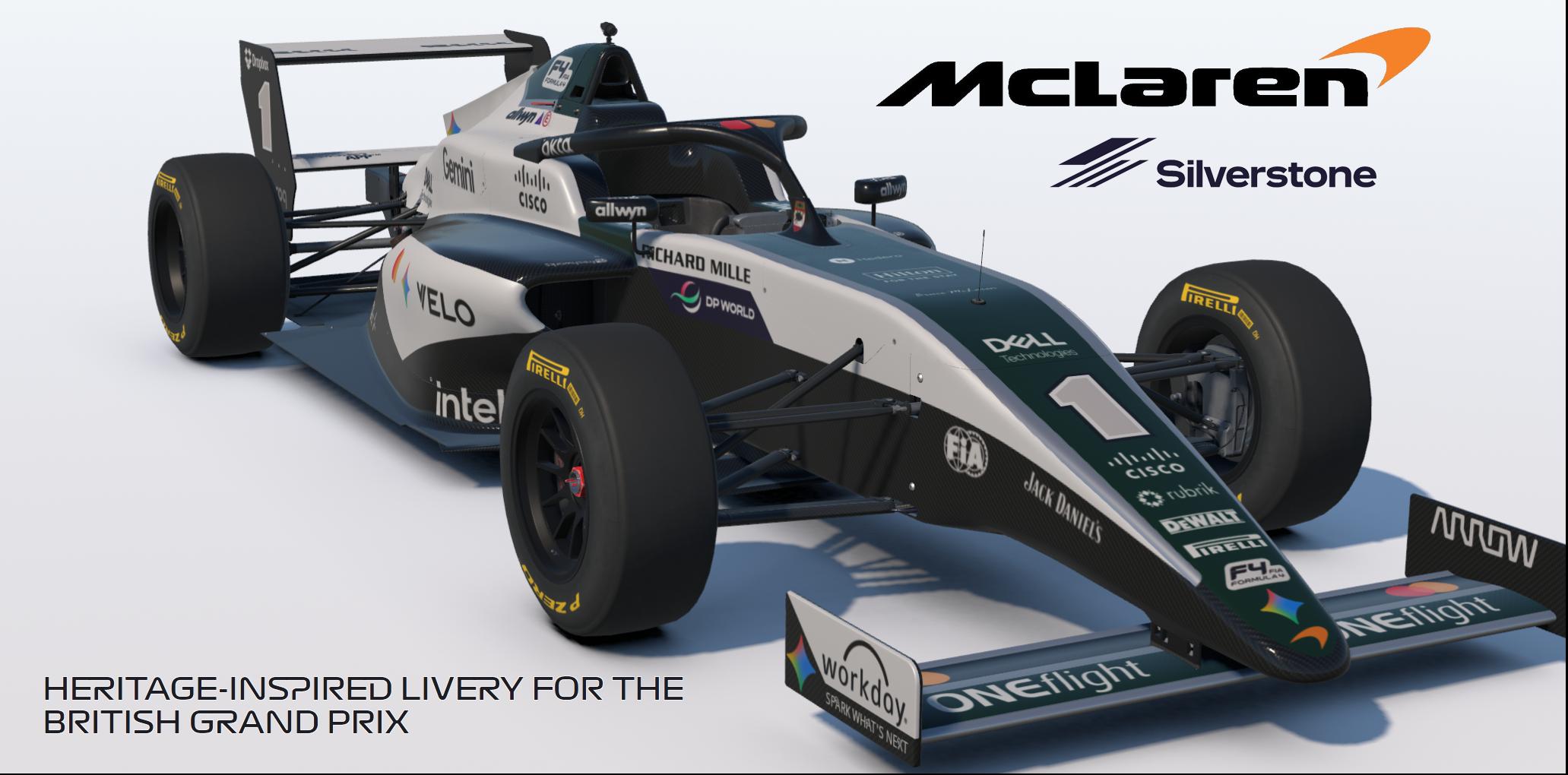 Preview of McLaren Racing Google Gemini Heritage Inspired Livery for the British Grand Prix 2026 by Keith Archer
