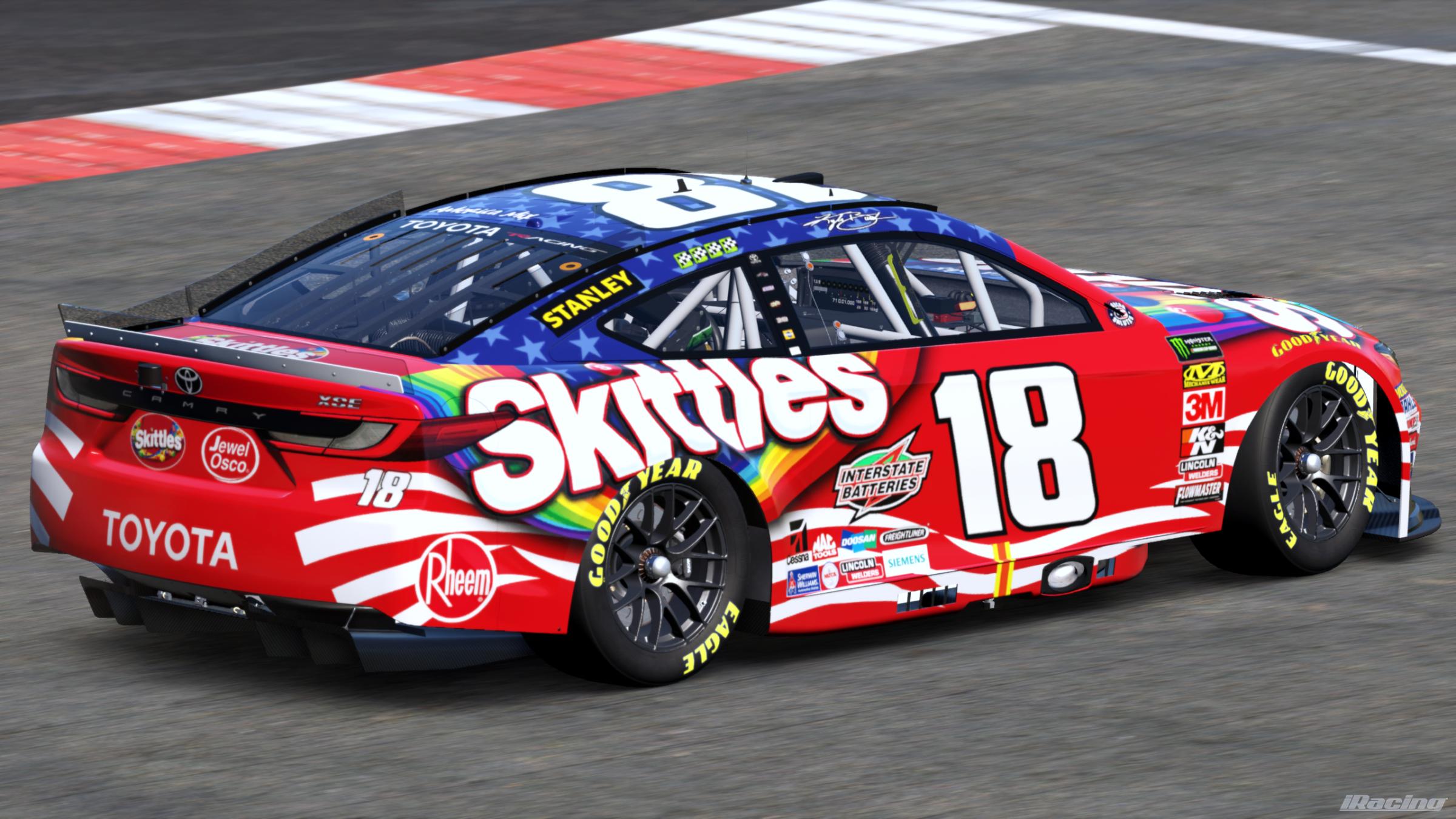 Preview of Kyle Busch 2018 Chicagoland Win/ Skittles America Mix (Custom #) by Gary P.