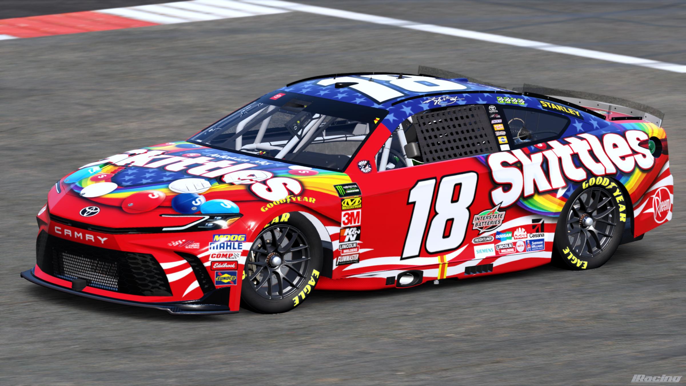 Preview of Kyle Busch 2018 Chicagoland Win/ Skittles America Mix (Custom #) by Gary P.