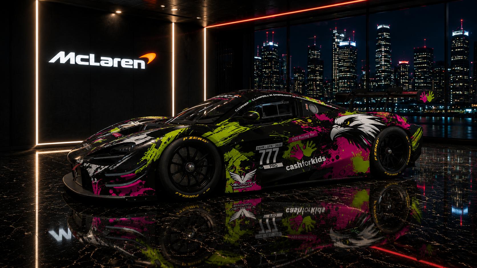 Preview of MCLAREN GT3 EVO VSS RACING FOR CASH FOR KIDS 24HR SPA SPECIAL TEAM HOPE by Colin C.