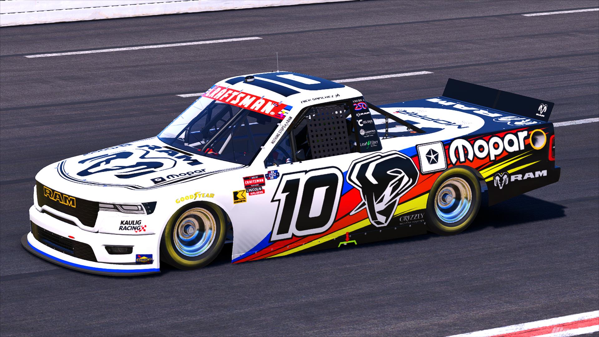 Preview of #10 Nick Sanchez Dodge Ram Mopar Throwback by Daniel Selway Jr