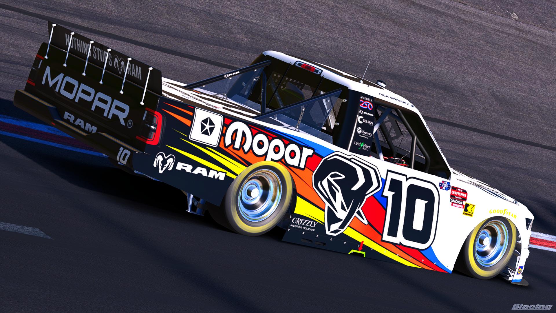 Preview of #10 Nick Sanchez Dodge Ram Mopar Throwback by Daniel Selway Jr