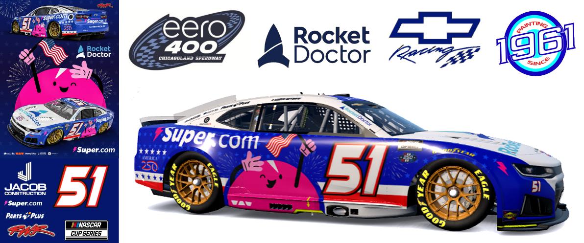 Preview of 2026 RWR # 51 Cody Ware / Super.com/Rocket Doctor Chevrolet Camaro ZL1 at Chicagoland.  by Micael Hagstrom