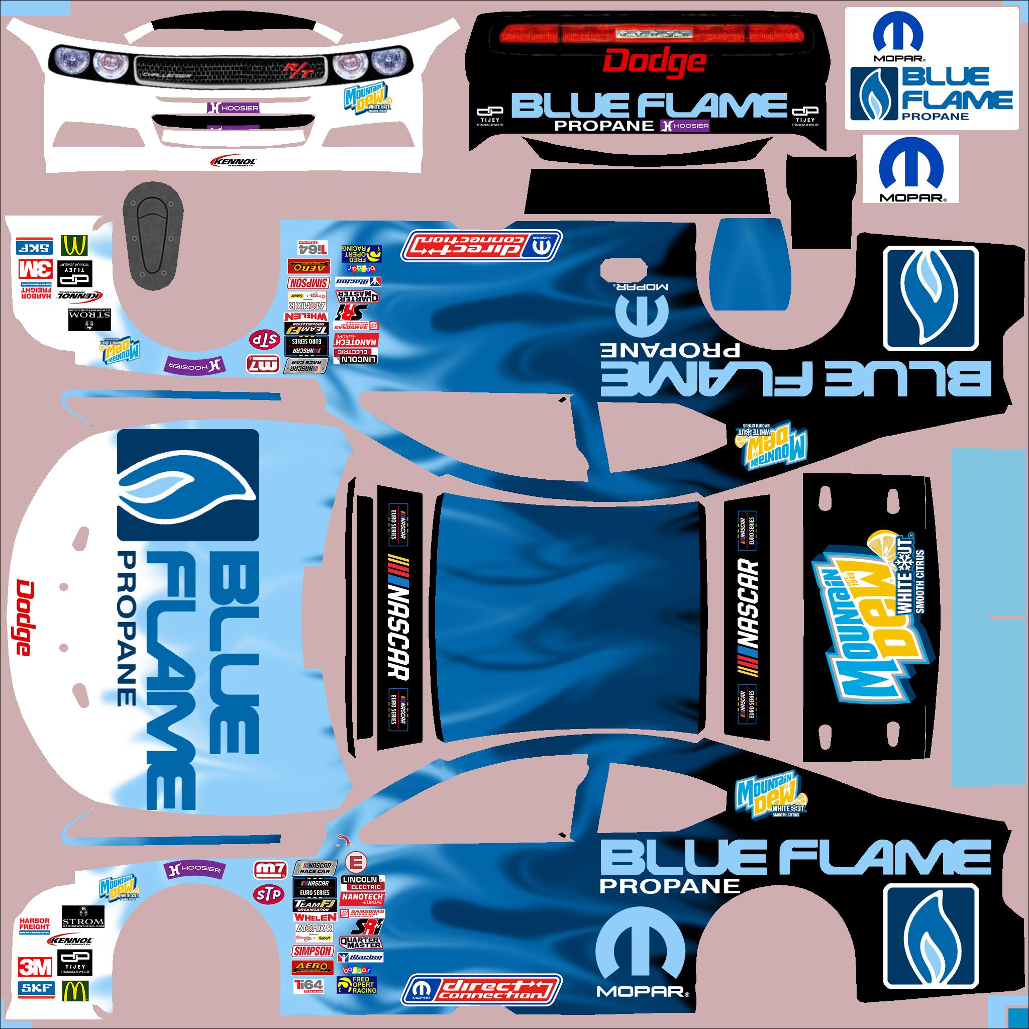 Preview of Euro Nascar Blue Flame by Clyde Coman