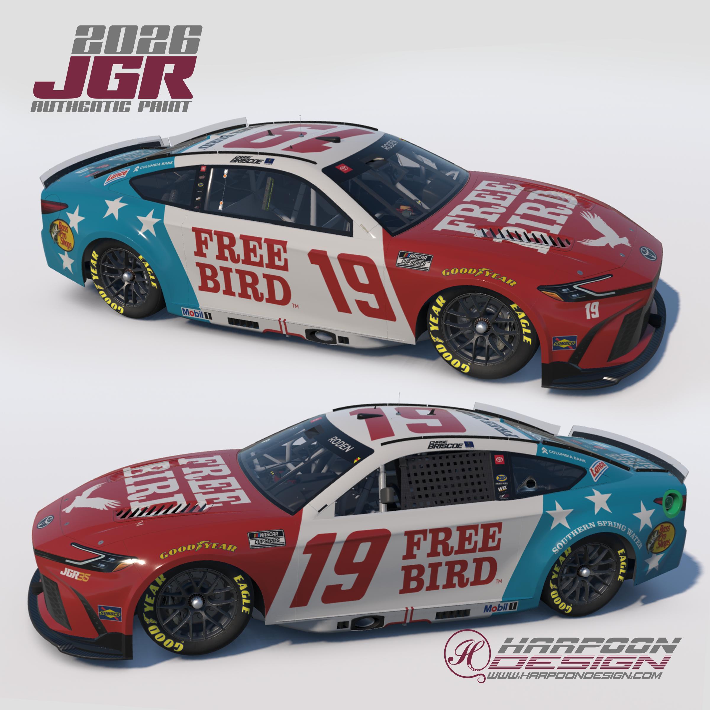 Preview of 2026 Chase Briscoe Free Bird RWB Toyota Camry by Brantley Roden