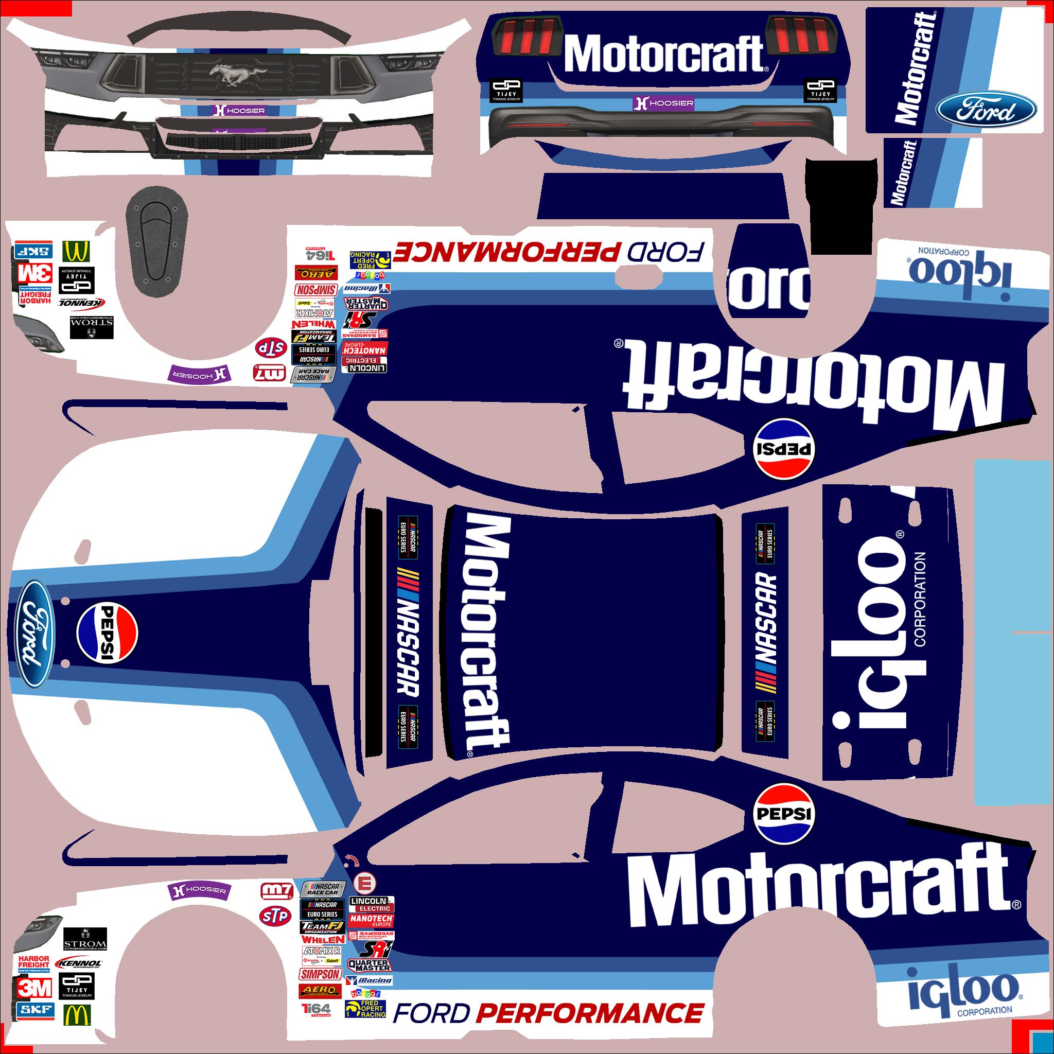 Preview of Euro Nascar Motorcraft Blue by Clyde Coman
